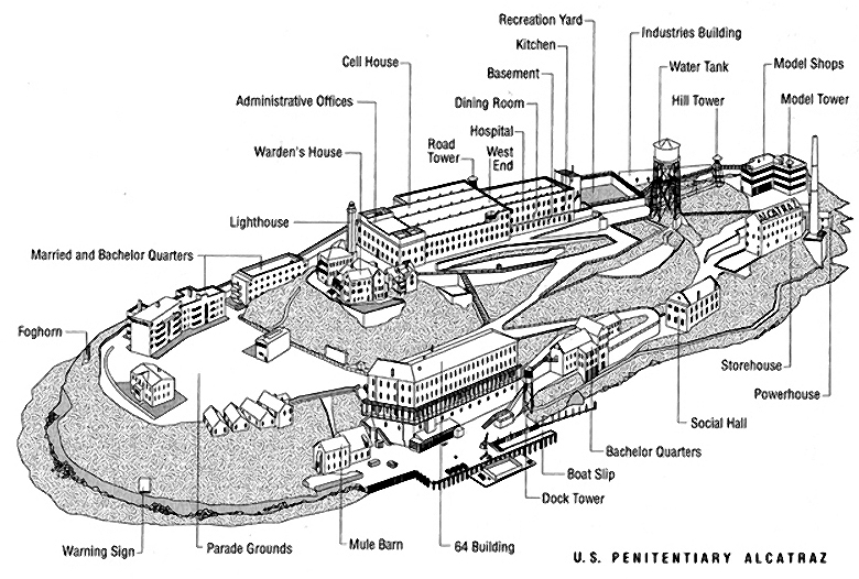 alcatraz prison map